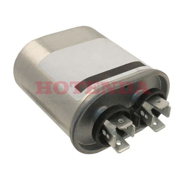 32FD3703-F - MPF 3μF Film Capacitor ±10% Radial, Can Quick Connect, Disconnect 370V-DC 370V-AC Polypropylene (PP), Metallized Brackets, Chassis Mount