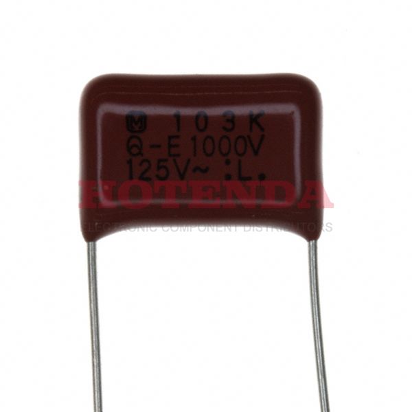 ECQ-E10103KF - ECQ-E(F) 10000pF Film Capacitor ±10% Radial PC Pins 1kV-DC 125V-AC Polyester, Metallized PCB, Through Hole