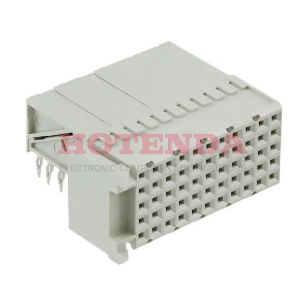 5100161-9 - Conn Hard Metric RCP 55 POS 2mm Solder RA Thru-Hole Tube