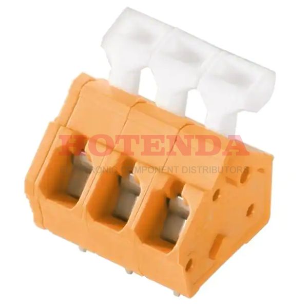 1914860000 - 0.197 5.00mm Orange Bulk Thermoplastic, Wemid Through Hole 45° (135°) Angle with Board Screwless - Spring Cage, Tension Clamp 1 Levels 14-26 AWG Omnimate LMZFL