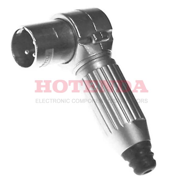 R3MZ - Receptacle, Male PinsZinc AlloyFree Hanging (In-Line), Right Angle3 PositionsSolder CupSilverNickelBulkKeyedLatch Lock