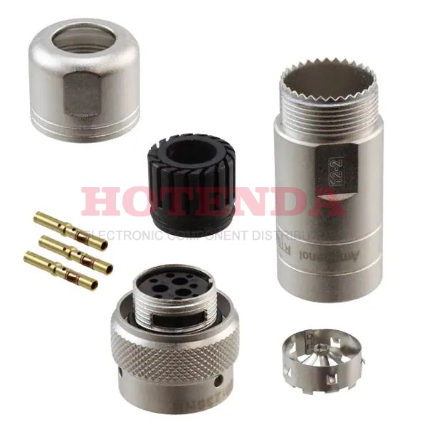 RT06123SNH-K - Plug, Female Sockets Zinc Die Cast Free Hanging (In-Line) 3 Positions Crimp Gold Nickel Bulk N (Normal) Bayonet Lock