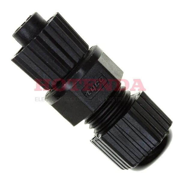 1838276-2 - Receptacle, Female Sockets Polyamide (PA), Nylon, Glass Filled Free Hanging (In-Line) 4 Positions Solder Cup Gold Bulk Keyed Threaded