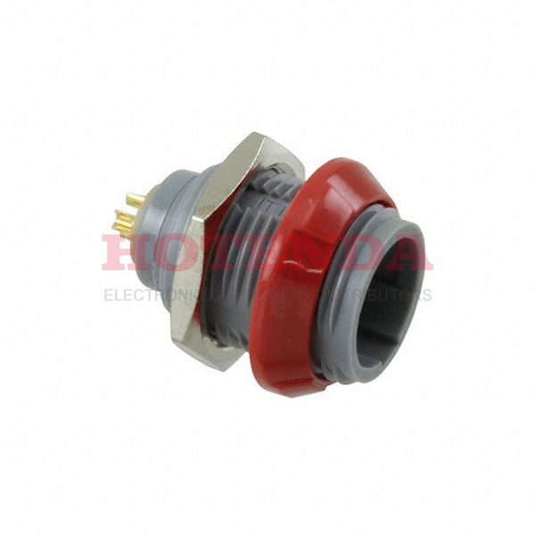 PLB1G220006 - Receptacle, Female Sockets Polysulfone (PSU) Panel Mount 6 Positions Solder Cup Gold Bulk 0° Latch Lock, Push-Pull