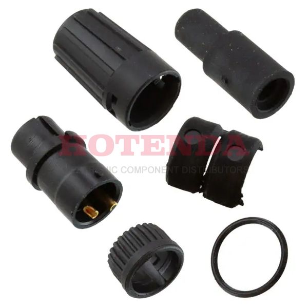 6282-2SG-519 - Plug, Female Sockets Polyamide (PA), Nylon Free Hanging (In-Line) 2 Positions Solder Cup Gold Bulk Keyed Bayonet Lock