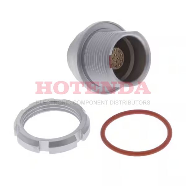 EEG.1K.314.CLL - Receptacle, Female Sockets Brass Panel Mount 14 Positions Solder Cup Gold Chrome Bulk G Push-Pull