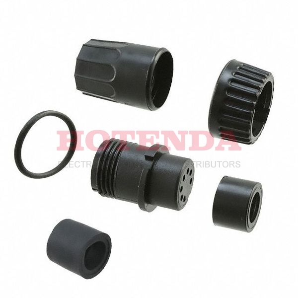 3280-7SG-321 - Plug, Female SocketsPolyamide (PA), NylonFree Hanging (In-Line)7 PositionsCrimpGoldBulkKeyedBayonet Lock