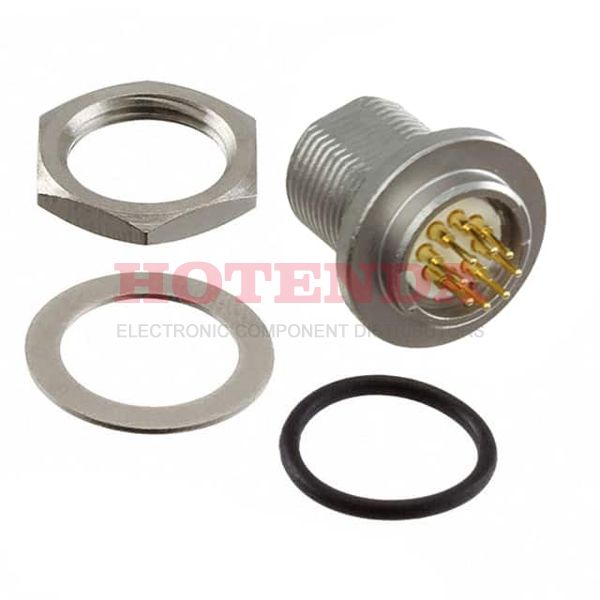 TS2P8M26-BPE - Receptacle, Male Pins Copper Alloy Panel Mount, Through Hole 8 Positions Solder Gold Electroless Nickel Bulk Keyed Threaded