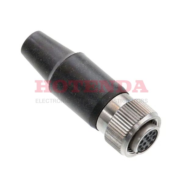 HR10A-10WTP-12S(73) - Plug, Female SocketsHybridFree Hanging (In-Line)12 PositionsSolderBulkKeyedThreaded