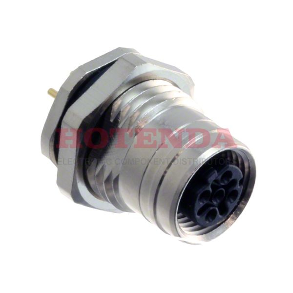 1201095005 - Receptacle, Female Sockets Brass Panel Mount, Through Hole 4 Positions Solder Gold Nickel Bulk D Threaded