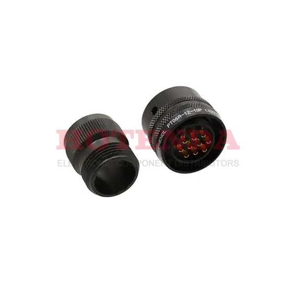 PT06A12-10P-027 - MIL SERIES CONNECTORALUMINUM ALLOYCABLEBLACK ZINC COBALT PLATED