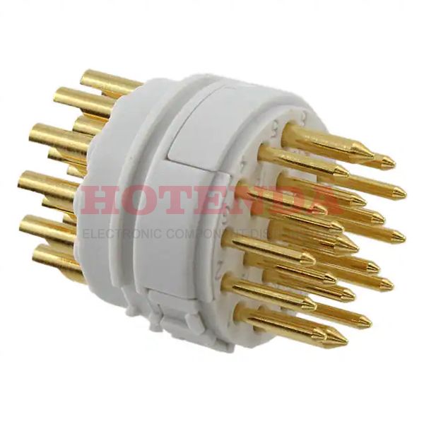 1602482 - Insert, Male Pins 19 (16 + 3 Power) Positions Solder Cup Gold Bulk N (Normal)