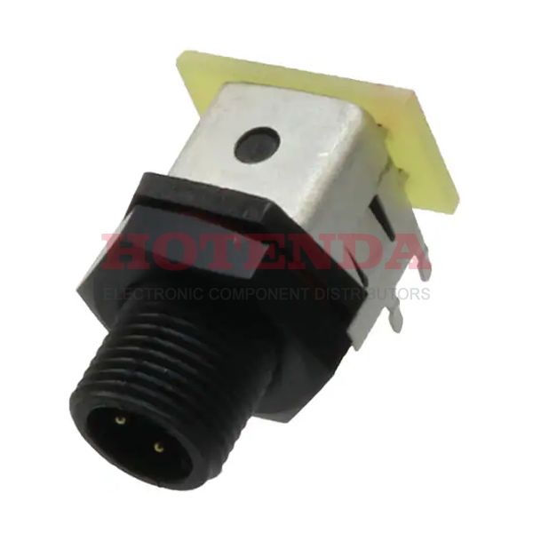 1200700162 - Receptacle, Male Pins Polyoxymethylene (POM), Acetal Panel Mount, Through Hole 4 Positions Solder Gold Tray Keyed Threaded