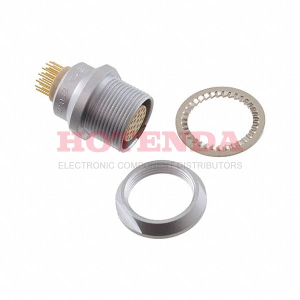 EEG.3B.324.CLN - Receptacle, Female Sockets Brass Panel Mount, Through Hole 24 Positions Solder Gold Chrome Bulk G Push-Pull