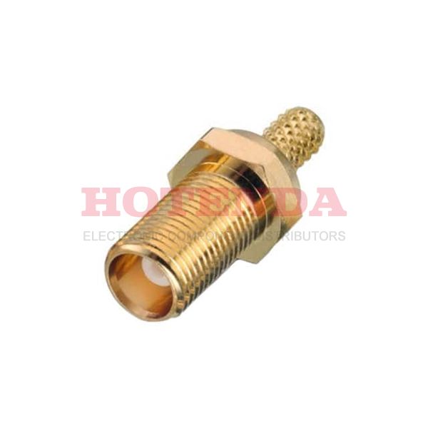 60626421110320 - Jack, Female Socket Threaded 50Ohm Bulk MCX Crimp 1 Port Polytetrafluoroethylene (PTFE) -55°C~155°C