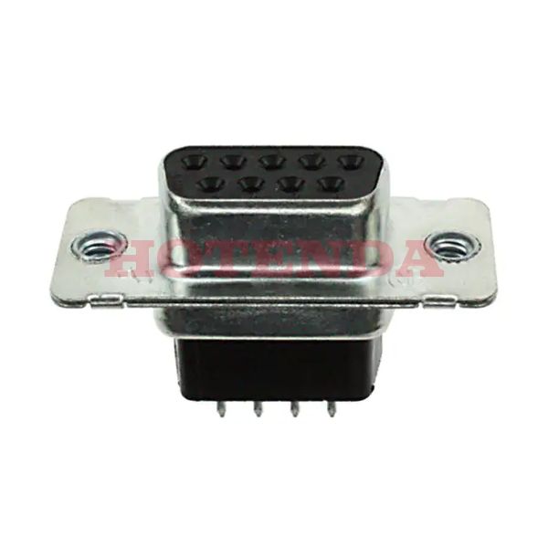 5747190-1 - AMPLIMITE HDP-20 Series D-Sub Receptacle, Female Sockets 9-Position Receptacle Signal Solder 1 DE E Through Hole Phosphor Bronze Gold Steel, Tin Plated