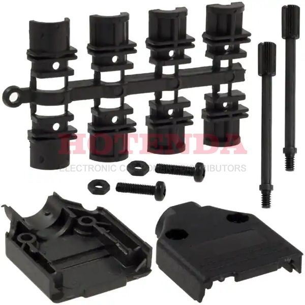 970-009-010-011 - CONN BACKSHELL 9POS 180DEG BLACK