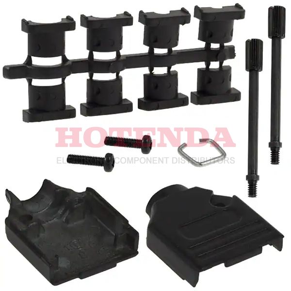 970-009-040-011 - BACKSHELL DB9 DIE CAST BLK CHRMT