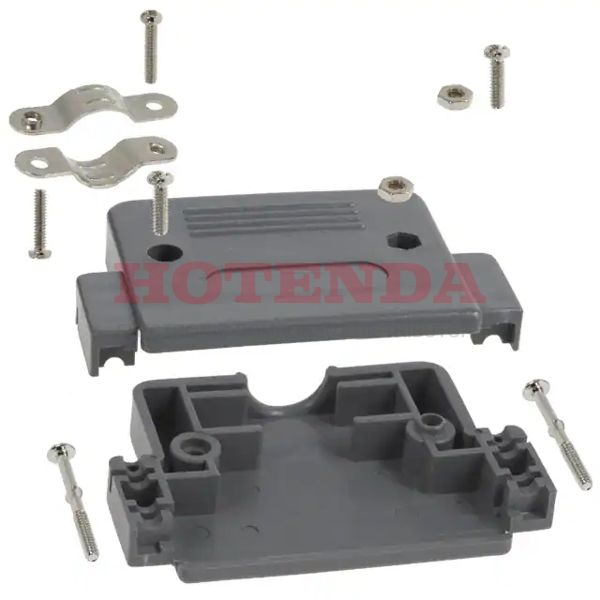 977-050-010-031 - CONN BACKSHELL 50POS 180DEG GRAY