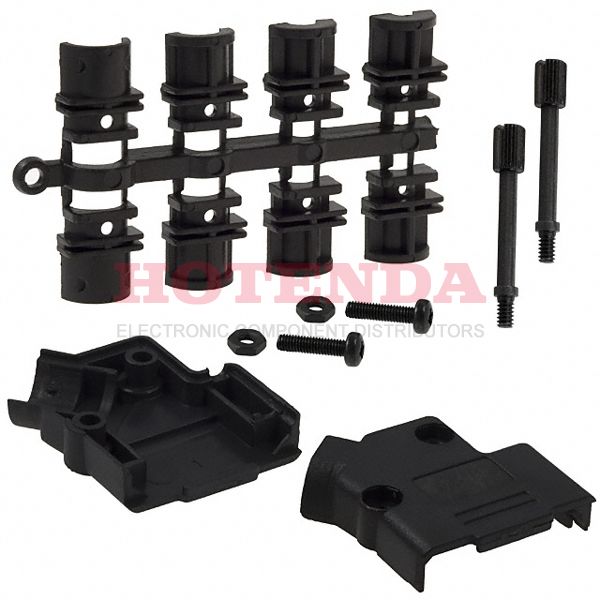 971-009-010-011 - CONN BACKSHELL 9POS 45DEG BLACK