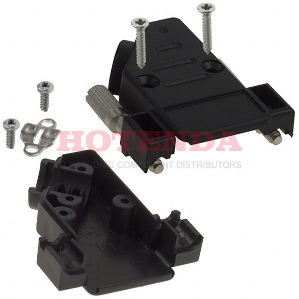 974-009-010-011 - CONN BACKSHELL 9POS 40DEG BLACK