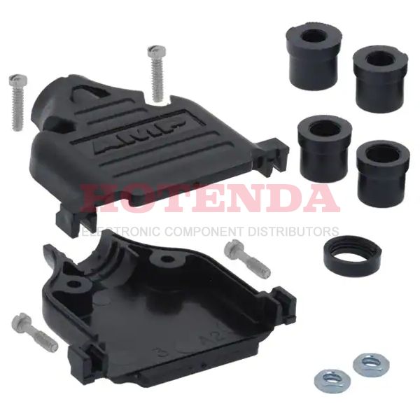 748678-3 - CONN BACKSHELL DB25 PLASTIC BLCK