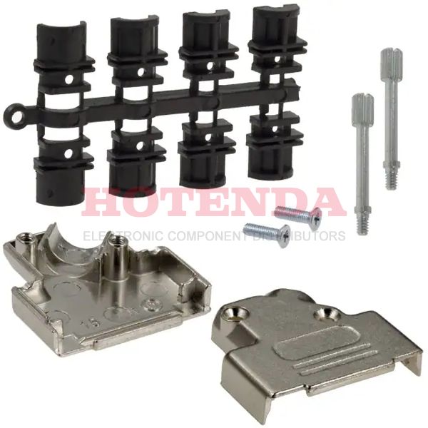 971-015-030-121 - BACKSHELL DB15 DIECAST NKL 45DEG