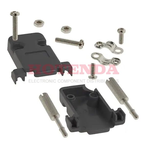 993-009-010-031 - BACKSHELL DB9 45DEG GREY PLASTIC