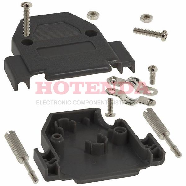 993-025-010-031 - BACKSHELL DB25 45DEG GREY PLASTI