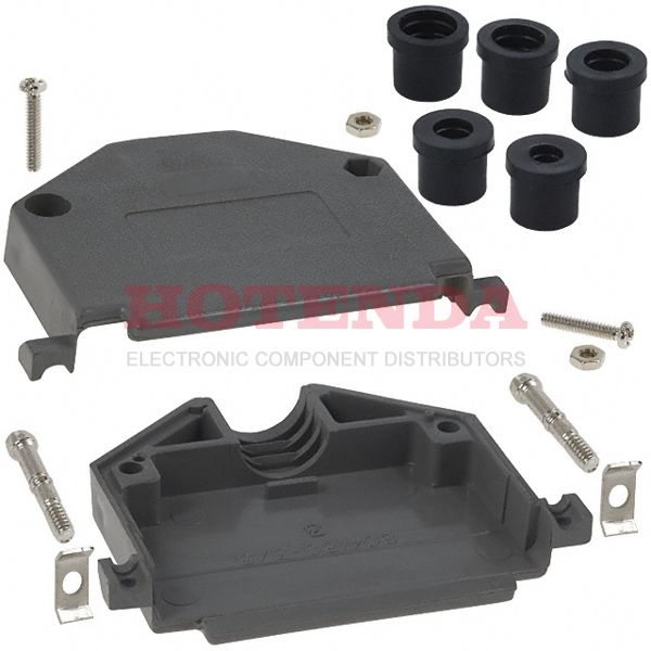 979-050-010-031 - CONN BACKSHELL 50POS 180DEG GRAY