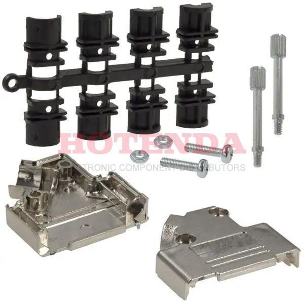 971-015-020-121 - BACKSHELL DB15 MET PLASTIC 45DEG
