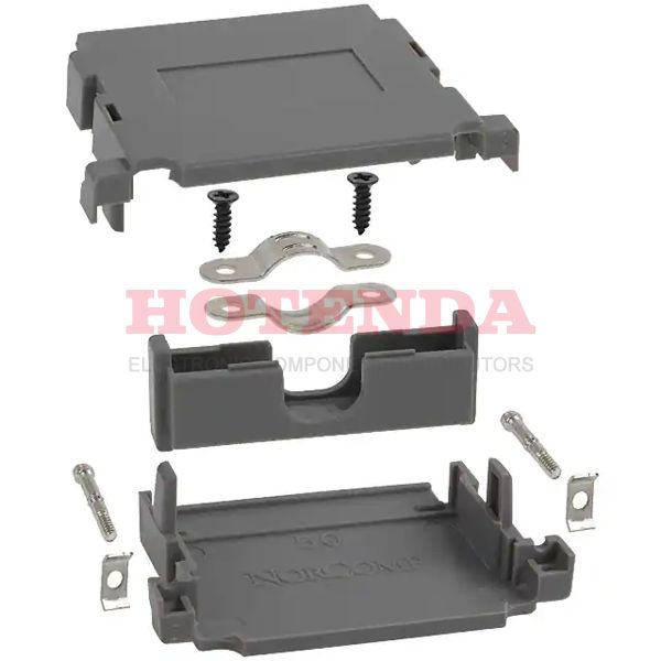 983-050-010-031 - CONN BACKSHELL 50POS 180DEG GRAY