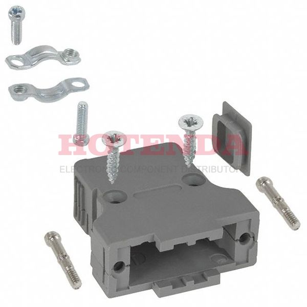 982-015-010-031 - CONN BACKSHELL 15P 90/180DEG GRY