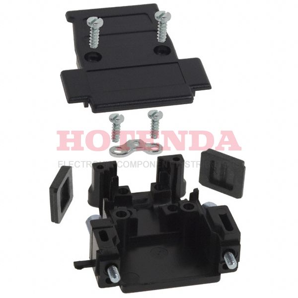 975-015-010-011 - CONN BACKSHELL 15P 45/180DEG BLK