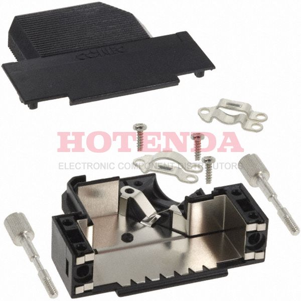 165X00799XE - Connector Accessories D-Sub Hood 25 POS Polycarbonate Black Shielded Version With Metal Screw