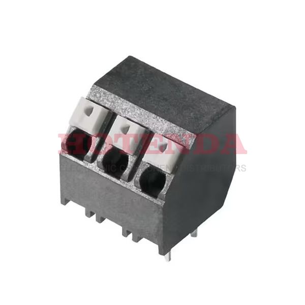 1888660000 - 0.197 5.00mm Black Tape &amp; Reel (TR) Liquid Crystal Polymer (LCP), Glass Filled Through Hole 45° (135°) Angle with Board Screwless - Push Button Clamp 1 Levels 16-24 AWG Omnimate LSF-SMT