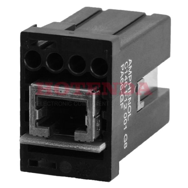 C146F12001G8 - MOD RJ45 FEMALE 8P8C+5PWR CRIMP