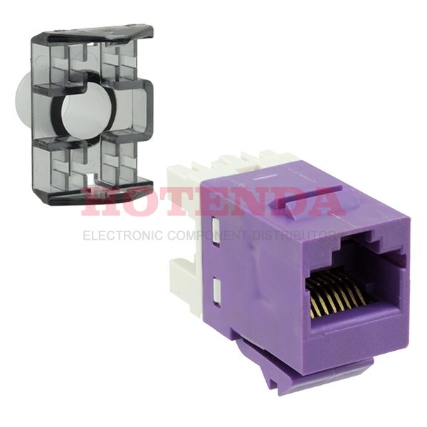 1479794-8 - Modular Connectors / Ethernet Connectors JACK UTP SECURE VIOLET