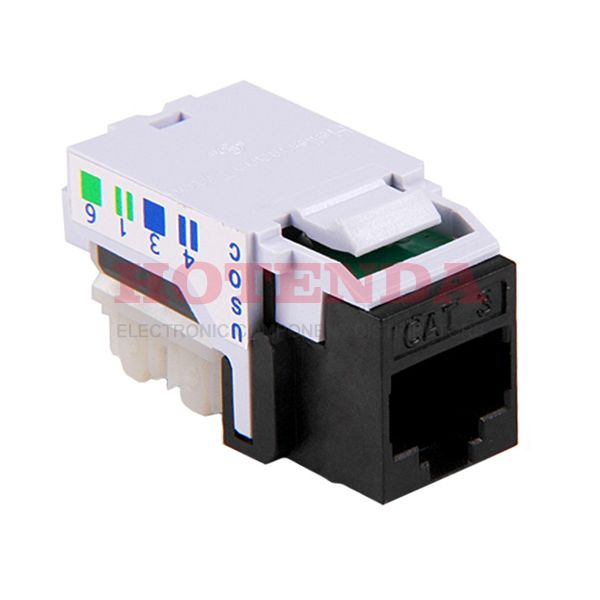 RJ11FC3-BLK - INSERT 6P6C JACK TO IDC CONN