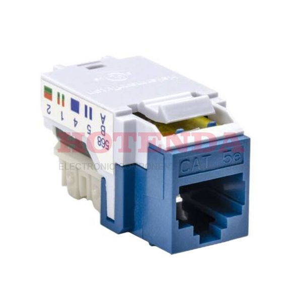 RJ45FC5E-BLU - TELECOM,CAT 5E KEYSTONE JACK - BLUE