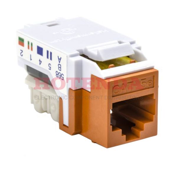 RJ45FC5E-ORN - TELECOM,CAT 5E KEYSTONE JACK - ORANGE