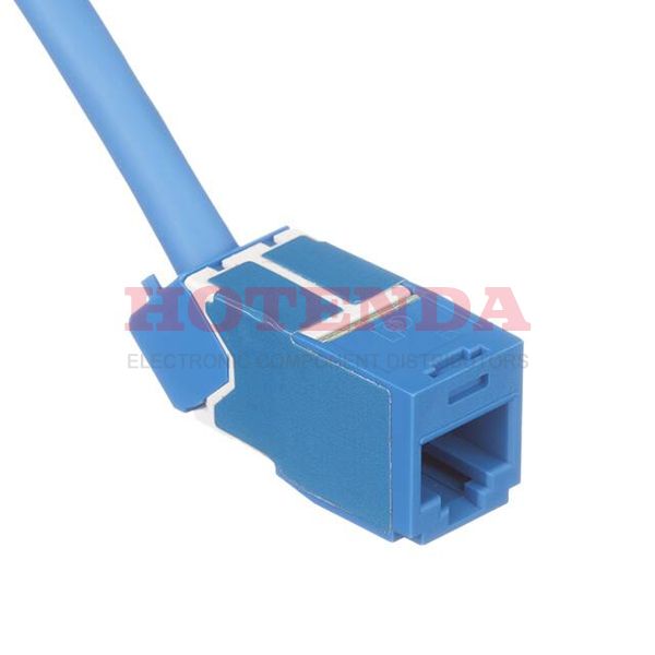 CJD6X88TGBU - Conn RJ-45 F 8 POS Crimp ST Cable Mount 8 Terminal 1 Port Cat 6e