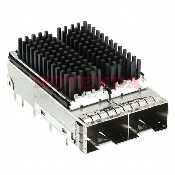 10127105-101LF - Connector Accessories SFP Cage Assembly with Heatsink 2Port Nickel Silver Tray
