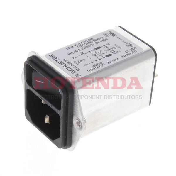 DC12.3102.201 - AC Power Entry Modules Metal flange 4 A