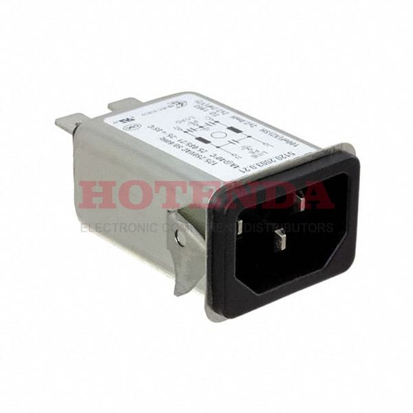 5120.2003.0.21 - Male C14, C18 IEC Filter,Quick Connect,Rated At 4A,250 V ac Operating Frequency 50 (IEC) Hz, 60 (UL / CSA) Hz