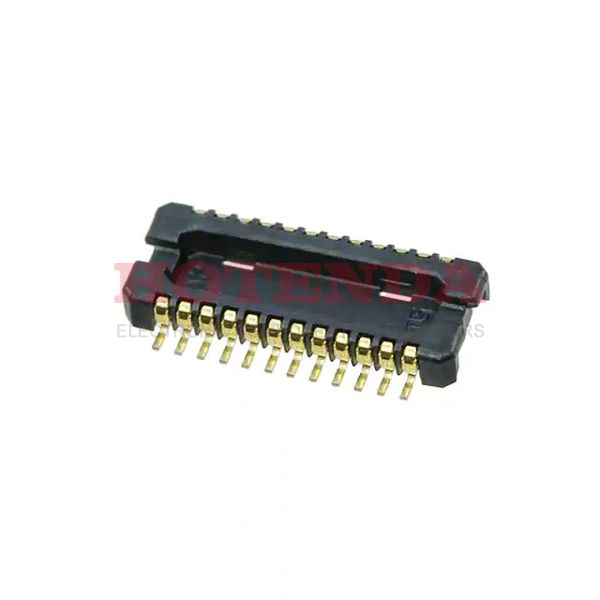 DF30FC-24DP-0.4V(81) - Header, Center Strip Contacts Tape &amp; Reel (TR) 2 Rows 0.016 0.40mm Surface Mount 24 Positions DF30 Gold SMD/SMT Bronze