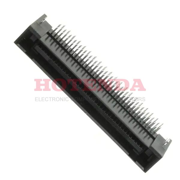 TX25-80P-LT-H1E - Plug, Center Strip Contacts Tray 2 Rows 0.050 1.27mm Through Hole, Right Angle 80 Positions TX25 Gold Through Hole Copper