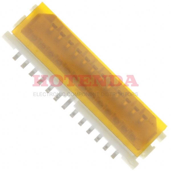 DF9A-31S-1V(20) - Receptacle, Outer Shroud Contacts Tube 2 Rows 0.039 1.00mm Surface Mount 31 Positions DF9 Tin Solder Brass