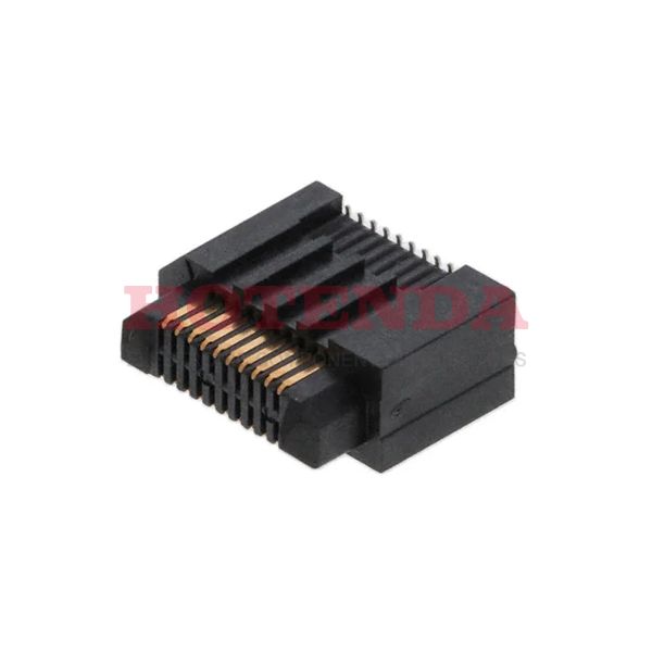 ERM8-010-09.0-L-DV-K-TR - Header, Center Strip Contacts Tape &amp; Reel (TR) 2 Rows 0.031 0.80mm Surface Mount 20 Positions Edge Rate™ ERM8 Gold Solder