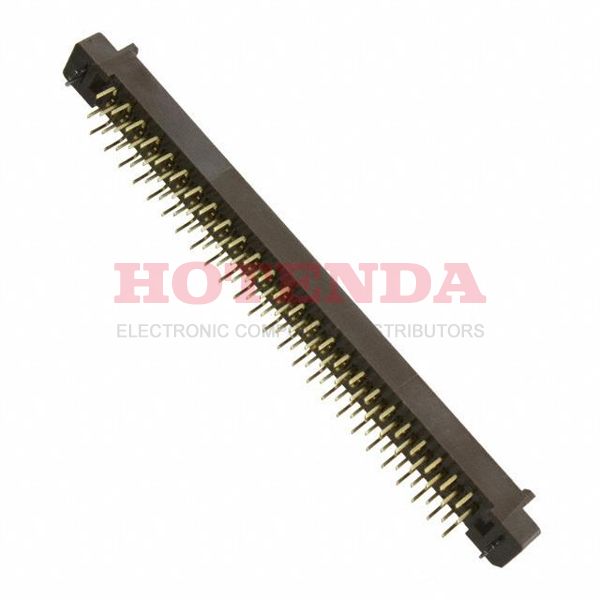 P50L-100P-A-DA - Plug, Center Strip Contacts Bulk 2 Rows 0.050 1.27mm Through Hole 100 Positions Pak 50, P50L Gold Through Hole Bronze